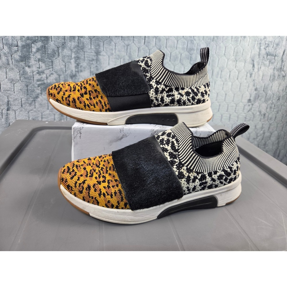 Mark Nason Los Angeles Sport Knit Animal Print Slip On Sneakers 68759 Womens 7.5
